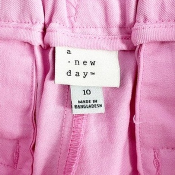 A New Day Women's Size 10 Pink High Rise Wide Leg Pleated Pants - Picture 5 of 6